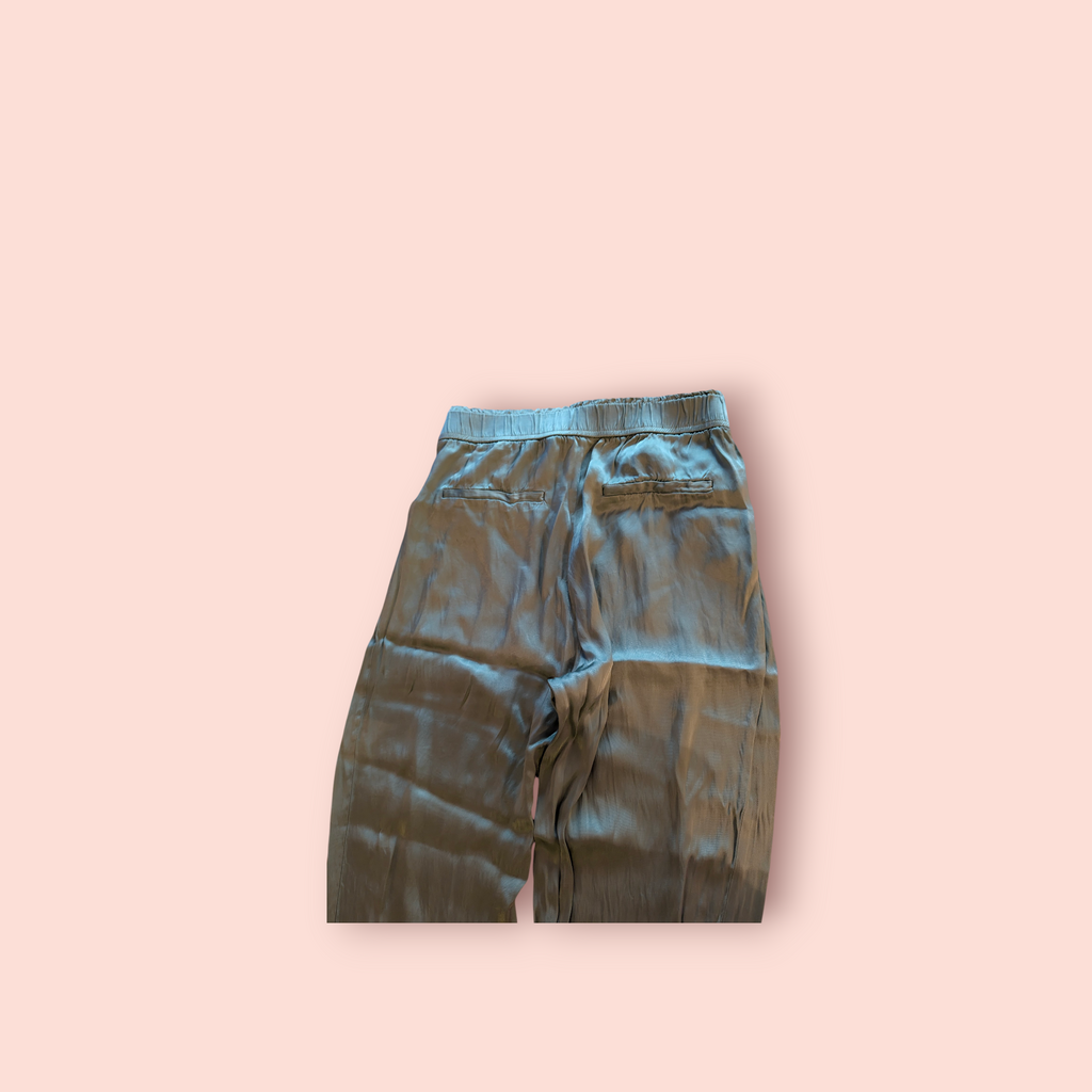 Teal Satin Genie Pants