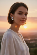 Vintage Sterling Clip-On Earings