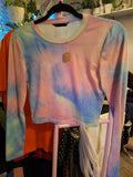 Pink Tie-Dye Crop Top
