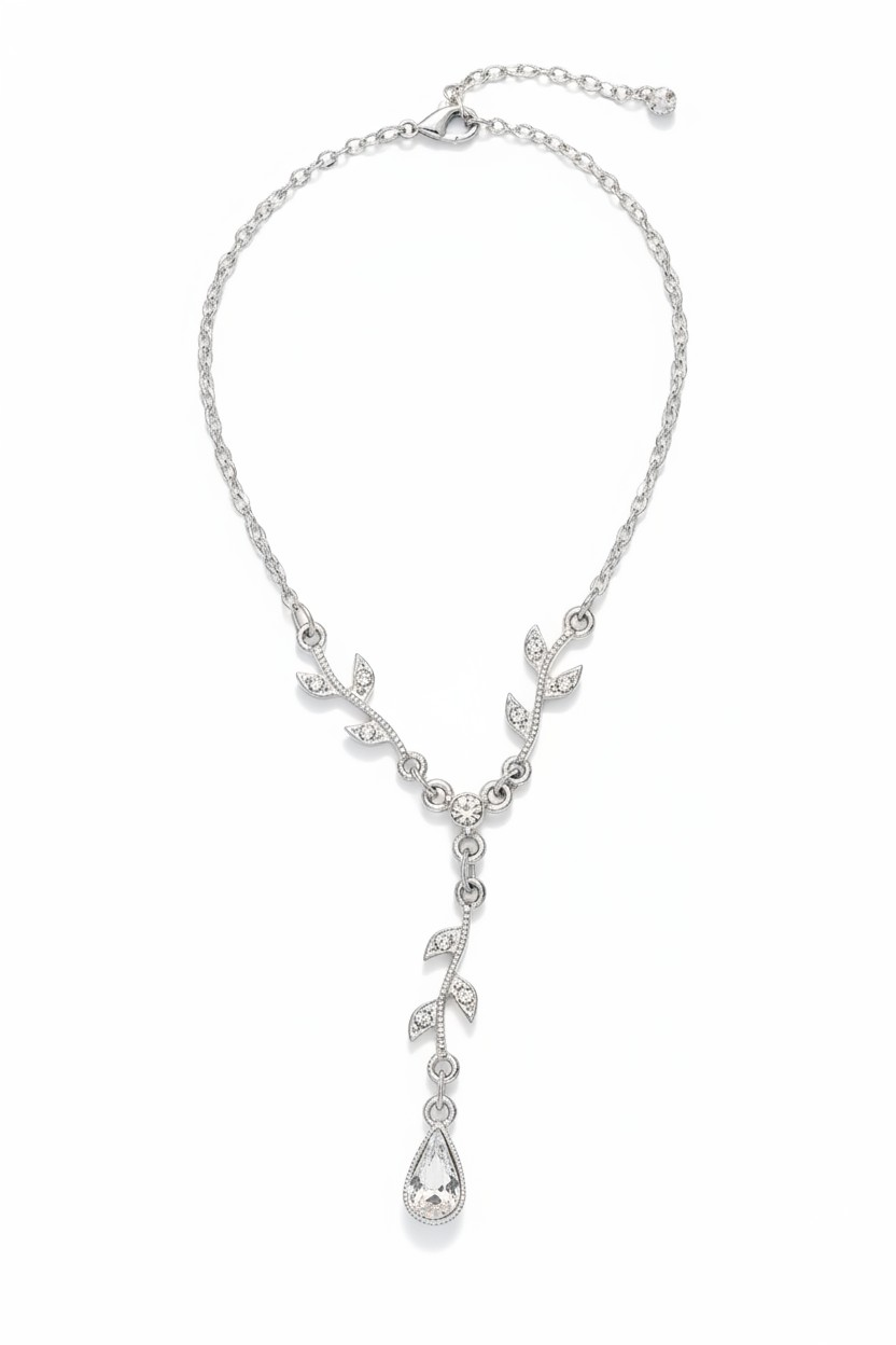 Vintage Silver & CZ Necklace