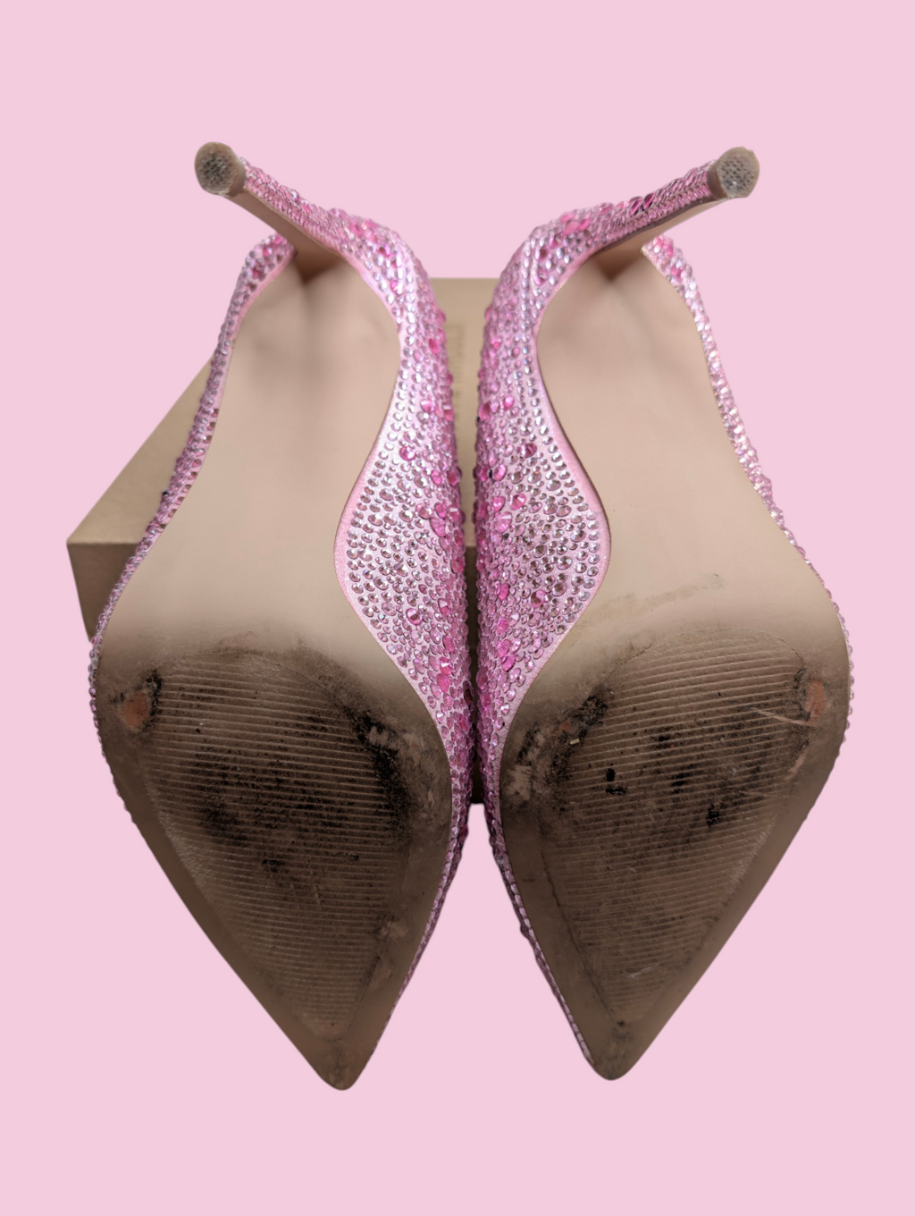 Pink Jeweled Steve Madden Pumps