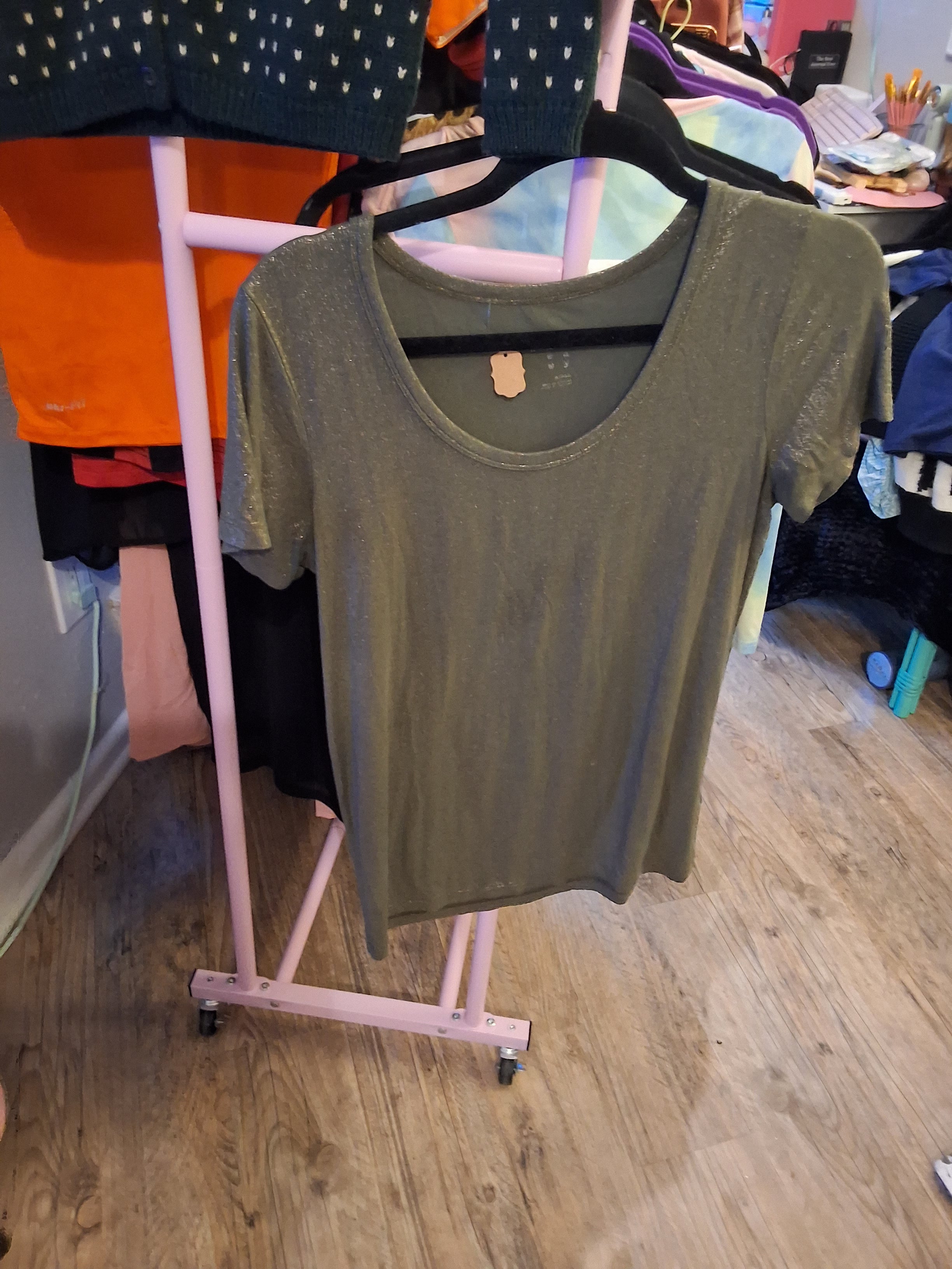 Green Glitter Tee
