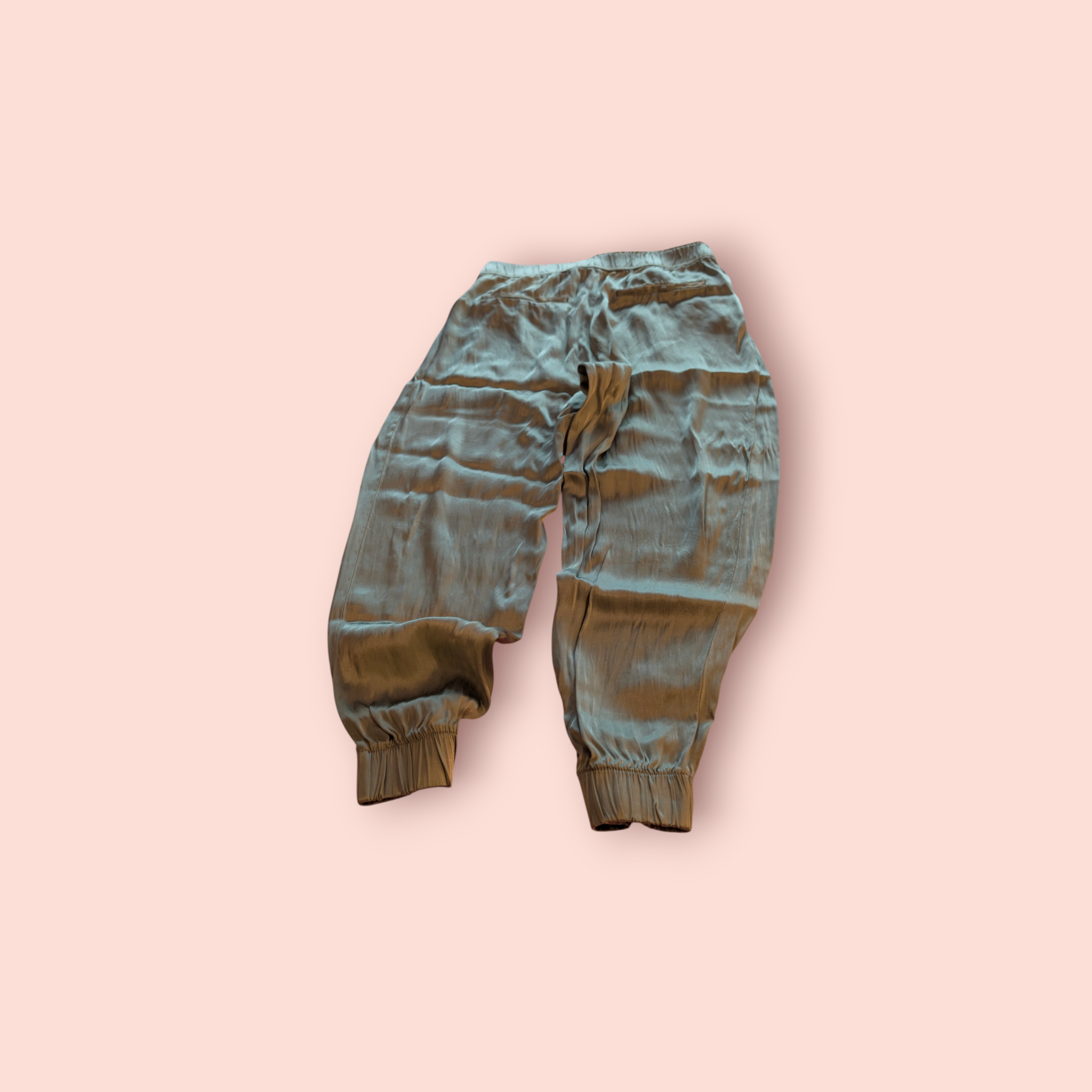 Teal Satin Genie Pants
