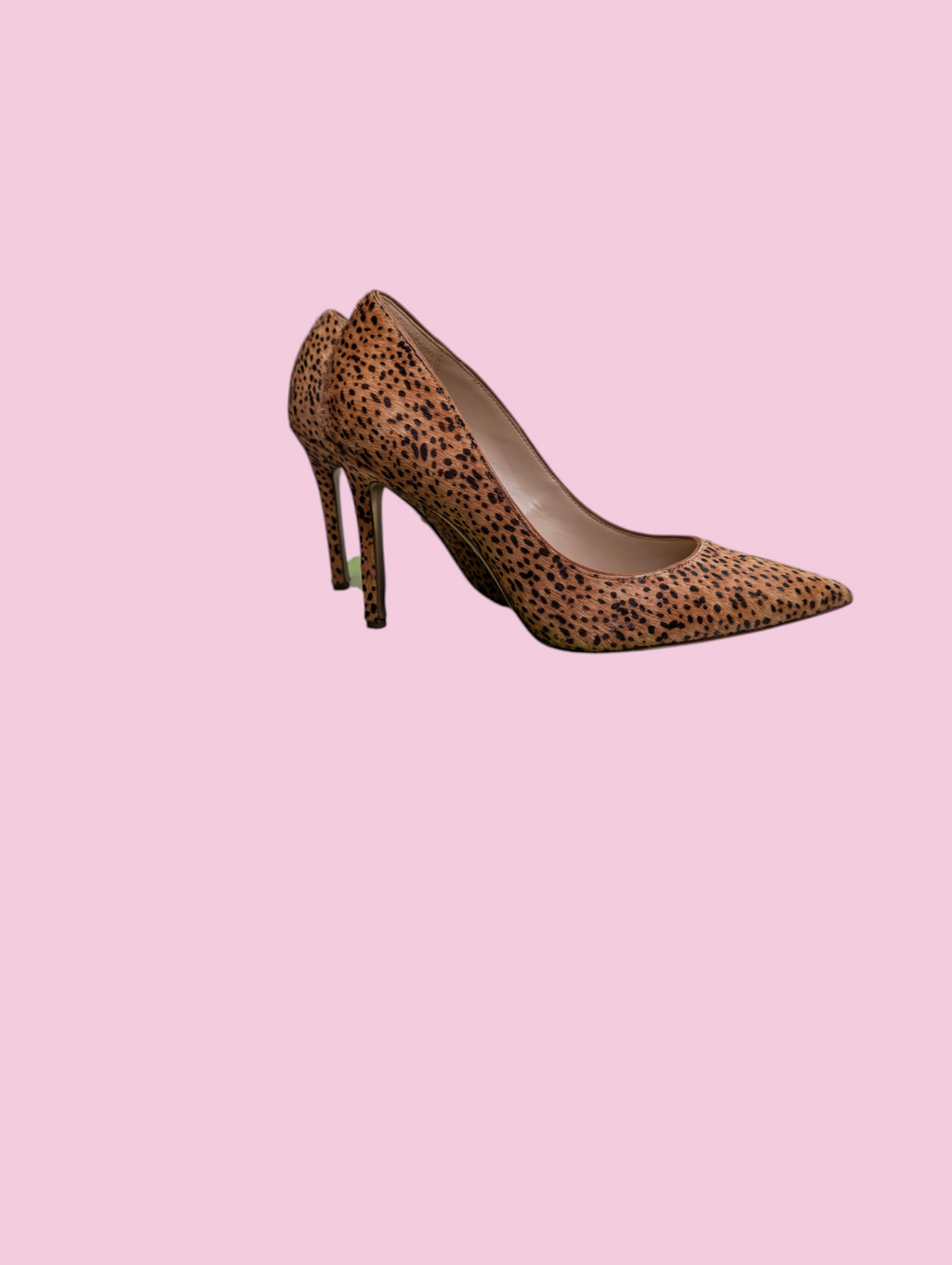 Tan Cheetah Print Calf hair Pumps