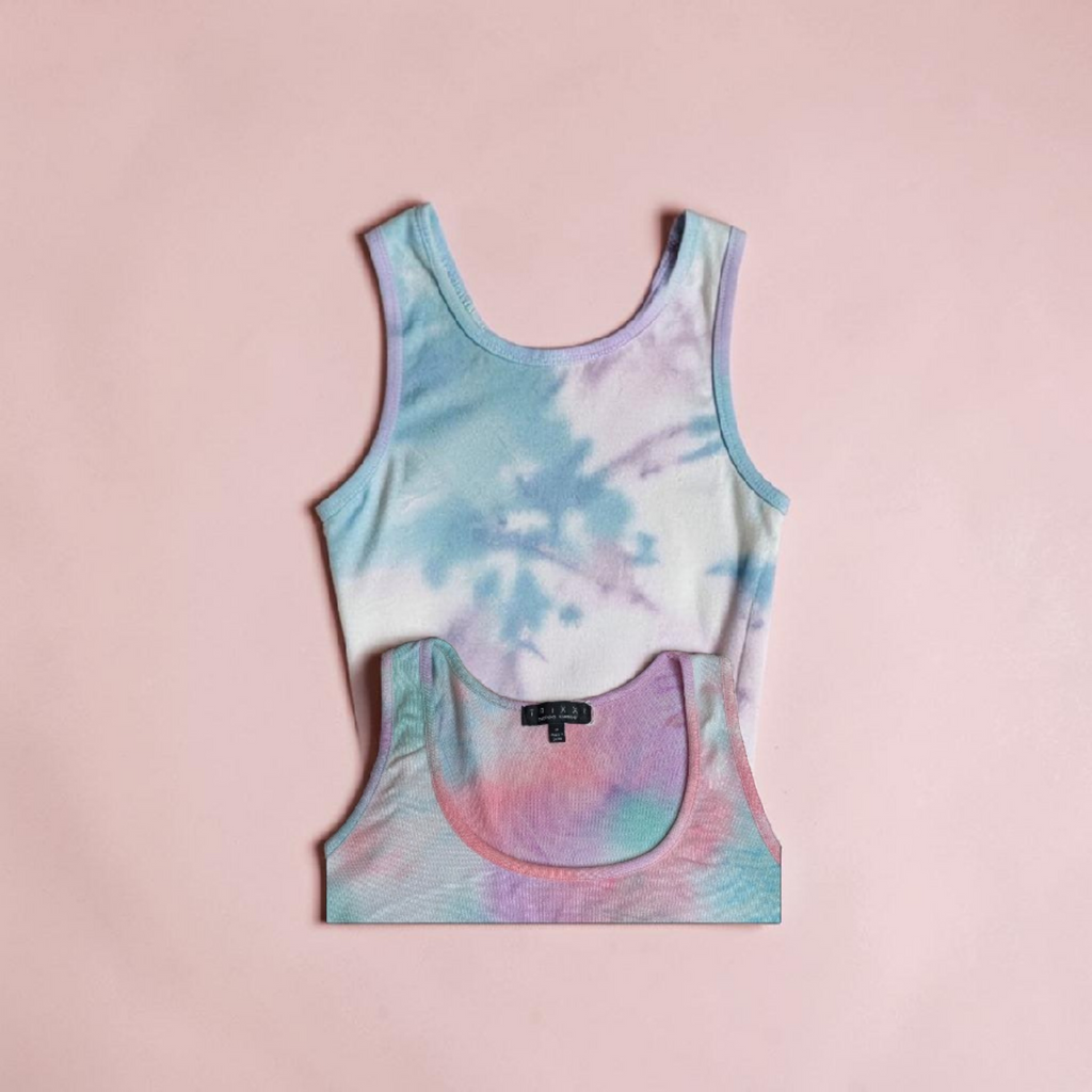 Pink Tie-dye Soft Cotton Tank