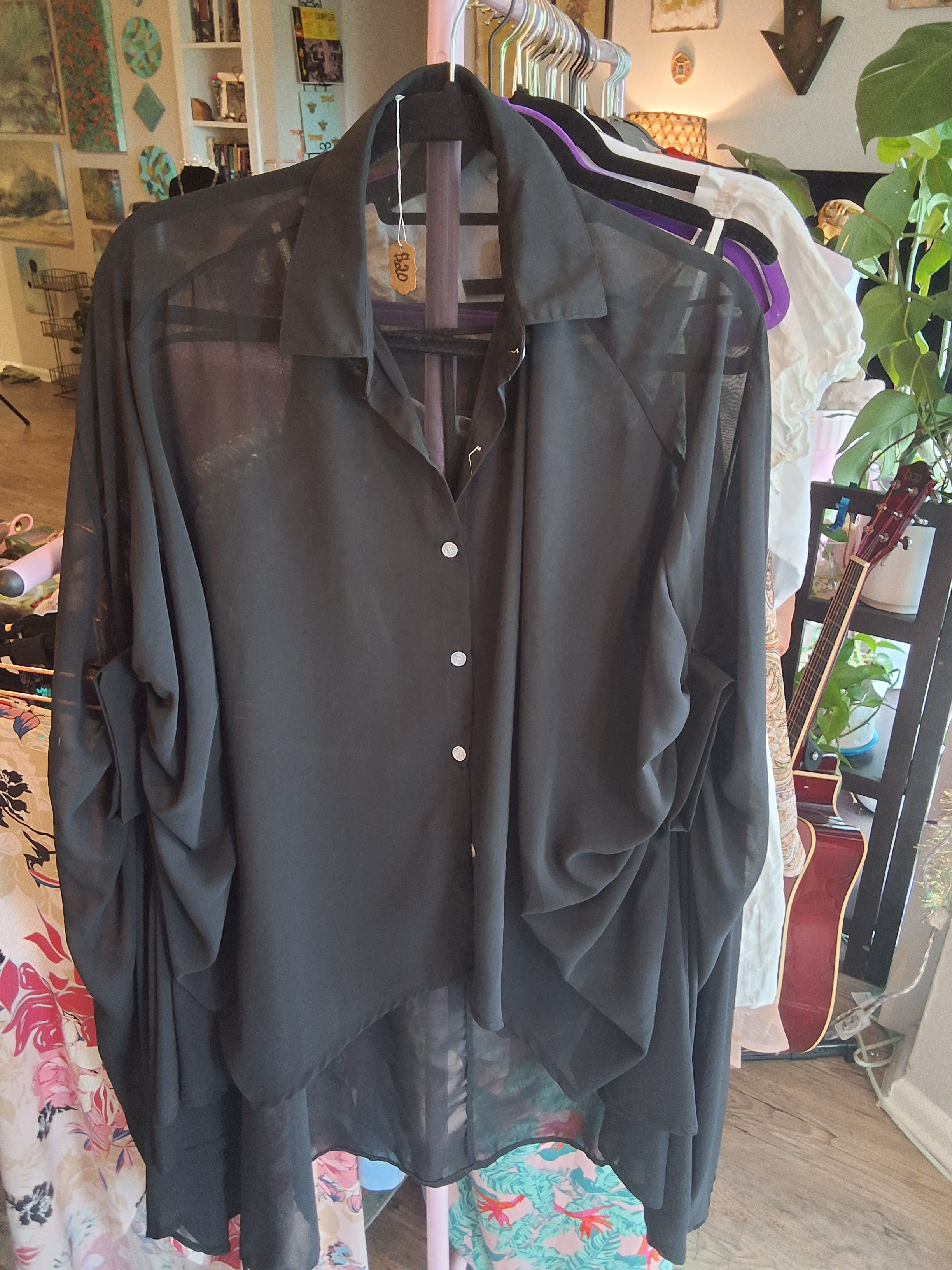 Sheer Tunic Blouse