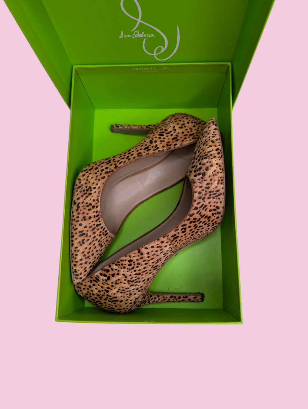 Tan Cheetah Print Calf hair Pumps