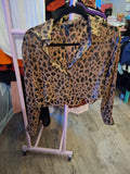 Sheer Leopard Print Crop Top