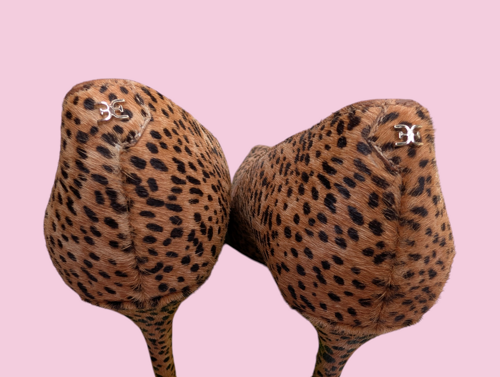 Tan Cheetah Print Calf hair Pumps